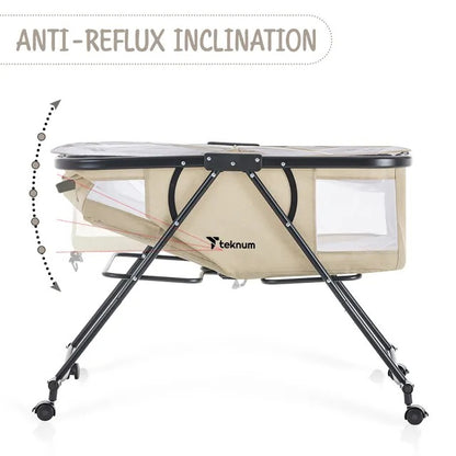 Teknum 3-in-1 Baby Cot, Cradle With Mosquito Net – Ivory