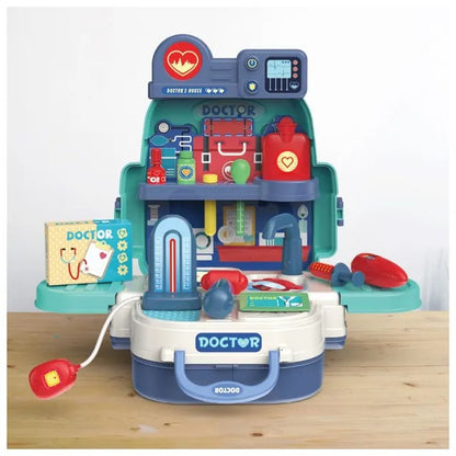 Little Story Role Play Clinic Toy Set School Bag – 23pcs, Blue