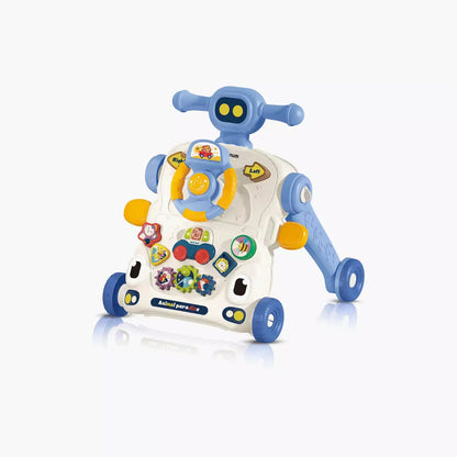 Teknum - 3-in-1 Baby Walker with Musical Keyboard, Learning Table & Activity Panel - Blue