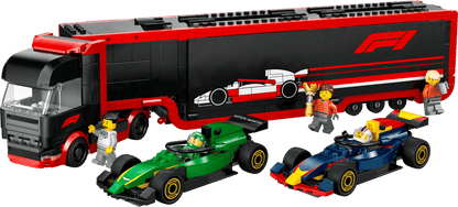 LEGO - City F1 Truck with RB20 & AMR24 F1 Cars - 1,086 Pieces