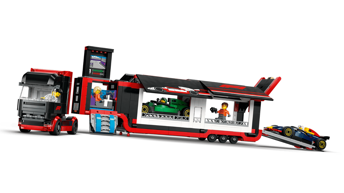 LEGO - City F1 Truck with RB20 & AMR24 F1 Cars - 1,086 Pieces