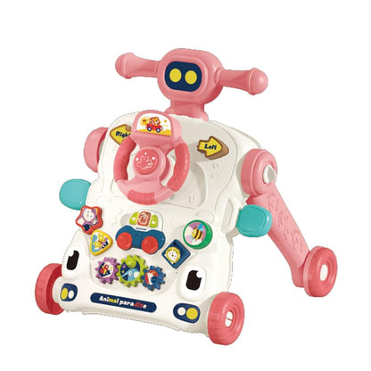 Teknum - 3-in-1 Baby Walker with Musical Keyboard, Learning Table & Activity Panel - Blue