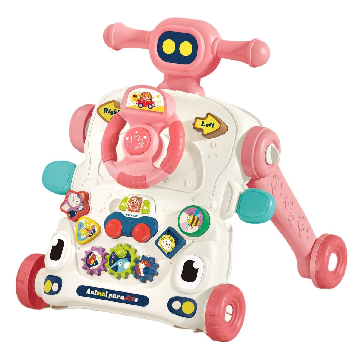 Teknum - 3-in-1 Baby Walker with Musical Keyboard, Learning Table & Activity Panel - Blue
