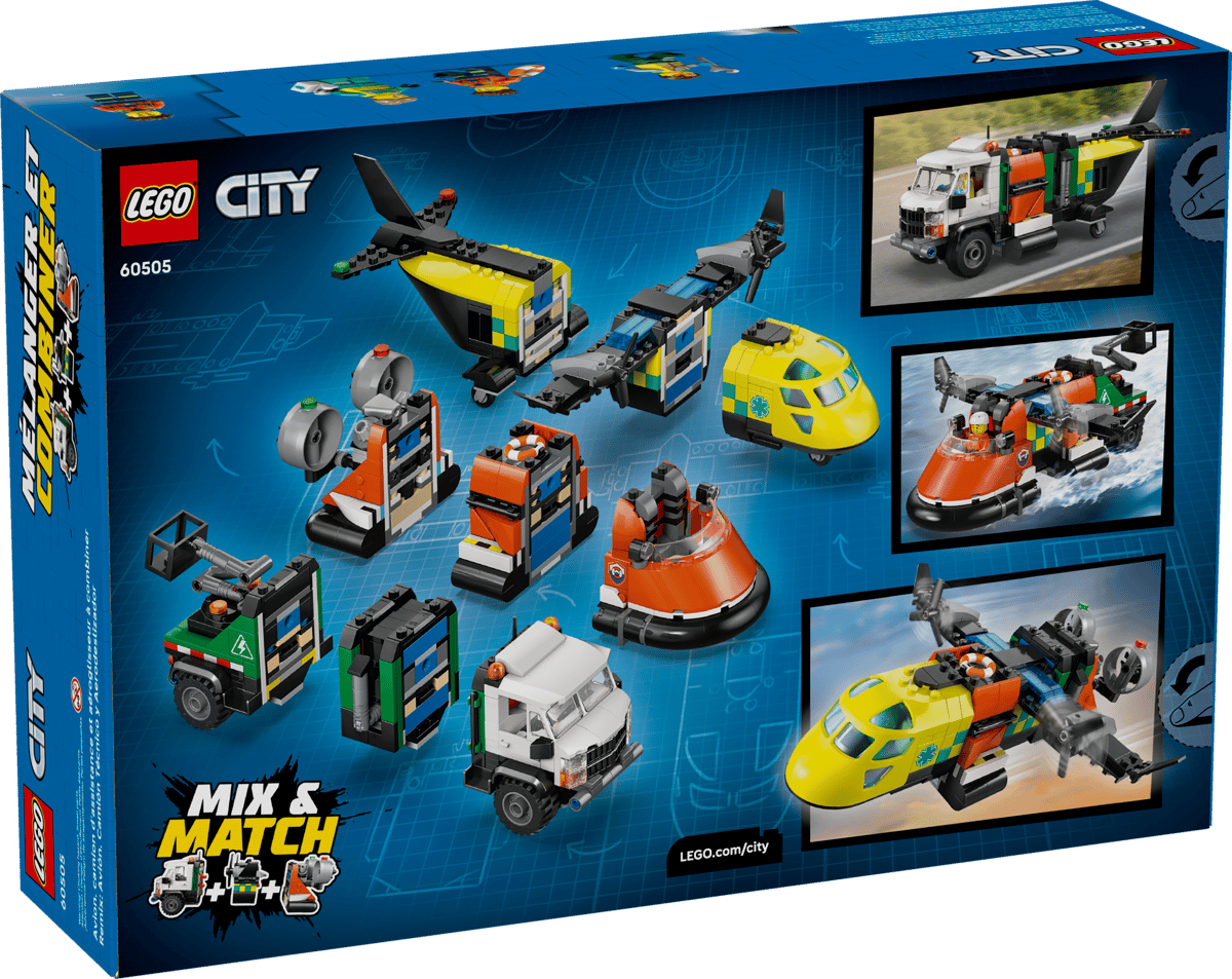 LEGO - City Airplane, Service Truck & Hovercraft Remix - 990 Pieces