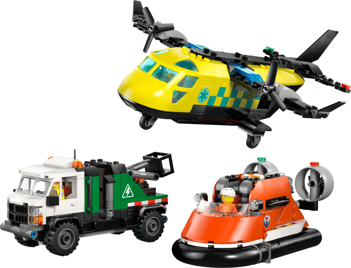 LEGO - City Airplane, Service Truck & Hovercraft Remix - 990 Pieces