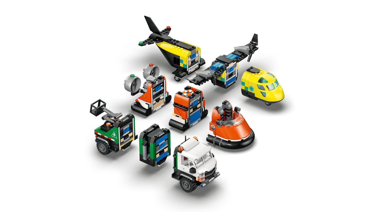 LEGO - City Airplane, Service Truck & Hovercraft Remix - 990 Pieces