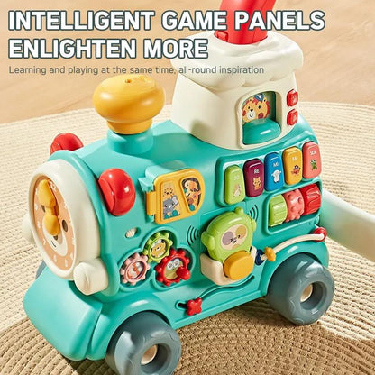 Bowa - 5-in-1 Multifunctional Baby Walker & Ride-On Learning Train with Musical Activities