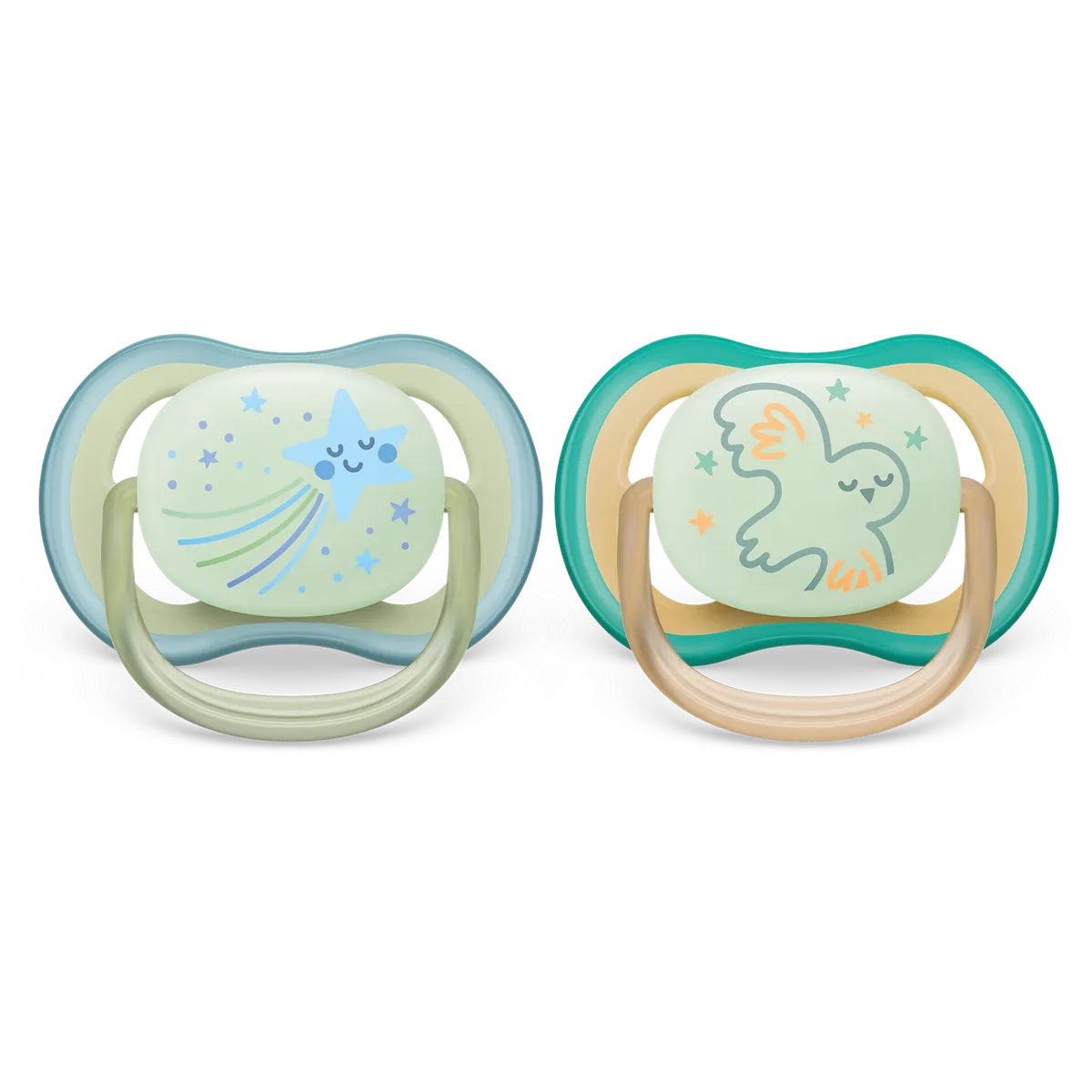 Philips Avent Ultra Air Glow In The Dark Night Time Soother (0-6 Months)