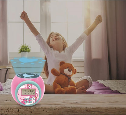 LEXiBOOK Unicorn Projector Alarm Clock with Snooze Function