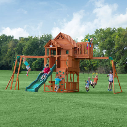 مرجيحة حديقة خشبية Skyfort II من Backyard