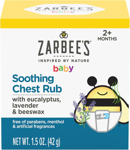 Zarbee's Baby Soothing Chest Rub, Eucalyptus & Lavender (1.5oz)
