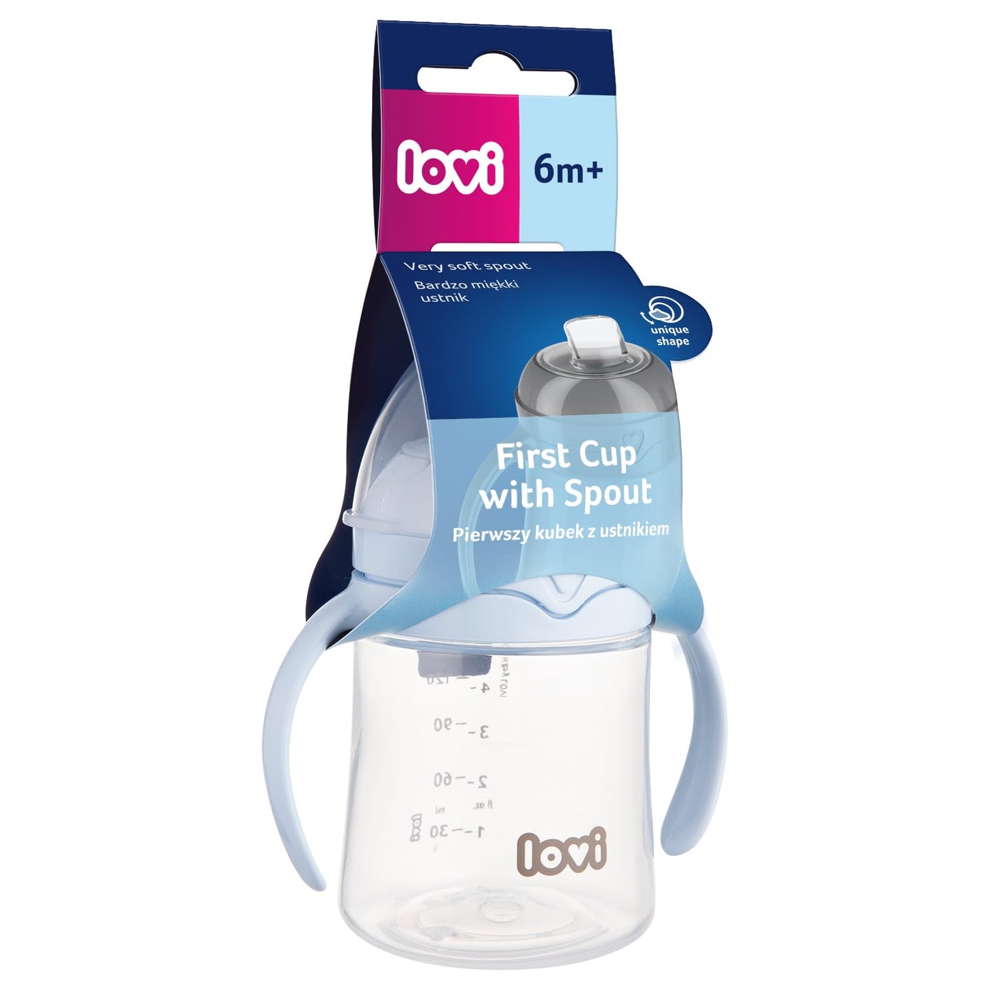 كوب لوفي سهل التبديل بفوهة للشرب - أزرق (150ml، 6m+)