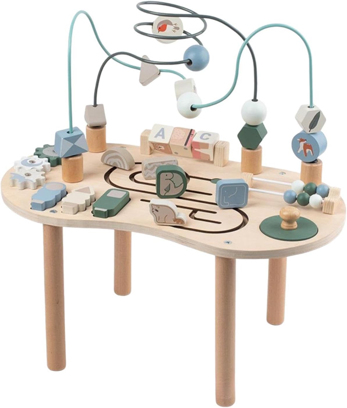 Little Story Wooden Activity Table Montessori Play (Multicolor)