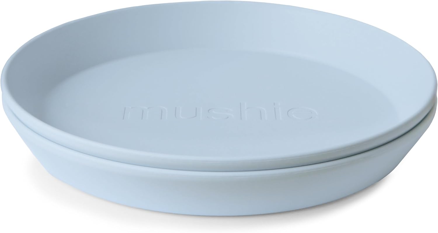 Mushie Dinner Plate Round (Powder Blue).