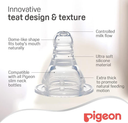 Pigeon Glass Feeding Bottle With Handle (240ml)
