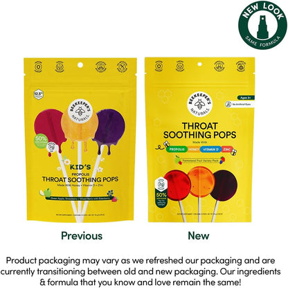 Beekeeper's Naturals Kids Throat Soothing Lollipops (15 Pcs)