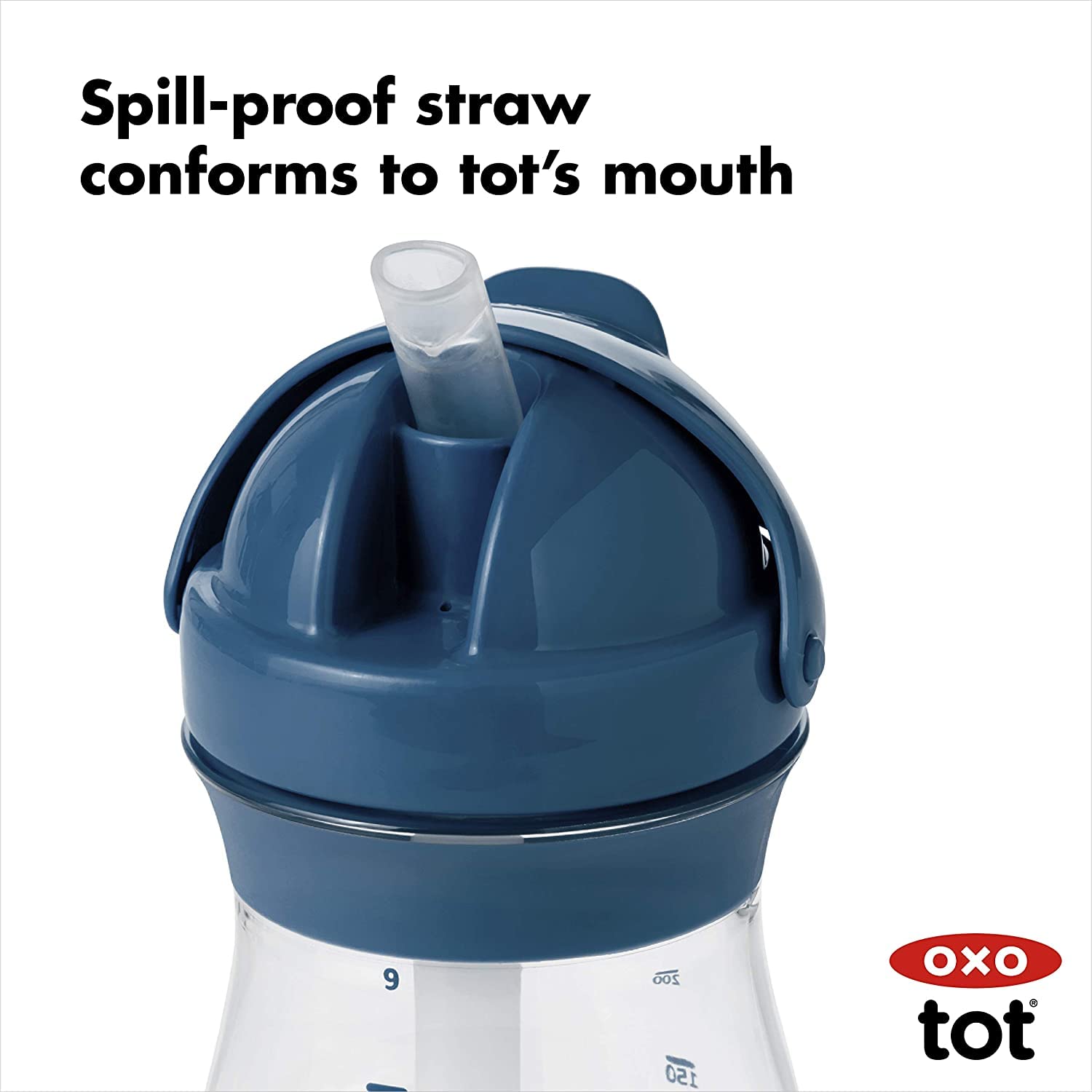 OXO Tot Transitions Straw Cup, Navy, 9oz