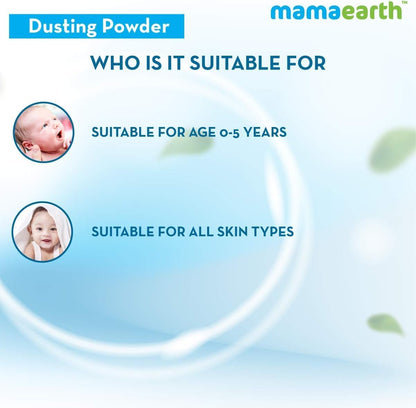 Mamaearth Dusting Powder With Organic Oatmeal & Arrowroot For Baby (300g)