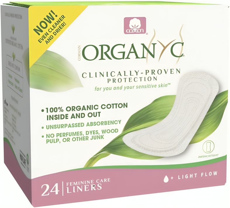 Organyc Cotton Panty Liners Folded (24 Pads)