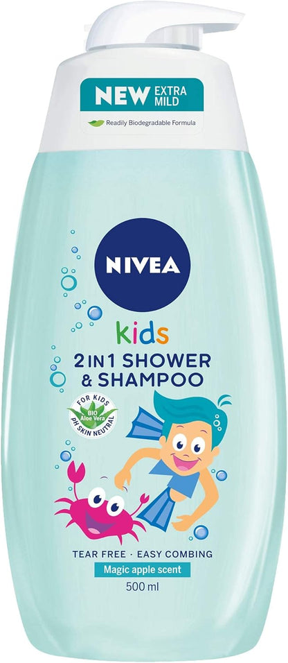 Nivea Kids 2 In 1 Shower & Shampoo (500ml)