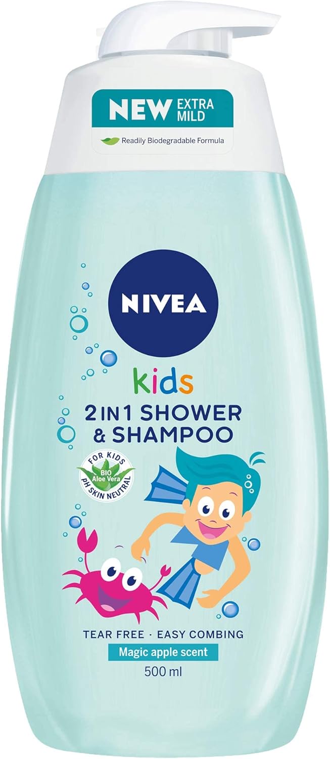 Nivea Kids 2 In 1 Shower & Shampoo (500ml)