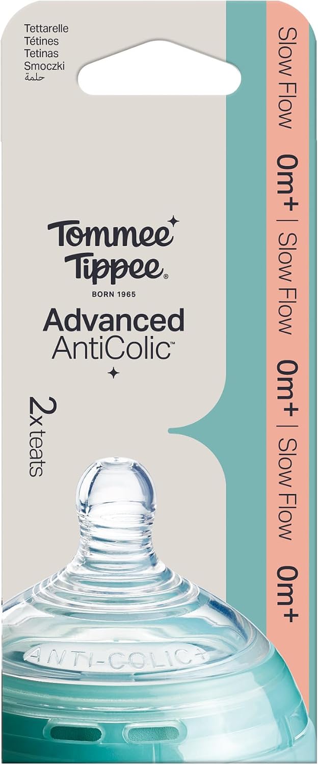 Tommee Tippee Natural Start Advanced Anti Colic Teat (Slow Flow) - Pack of 2