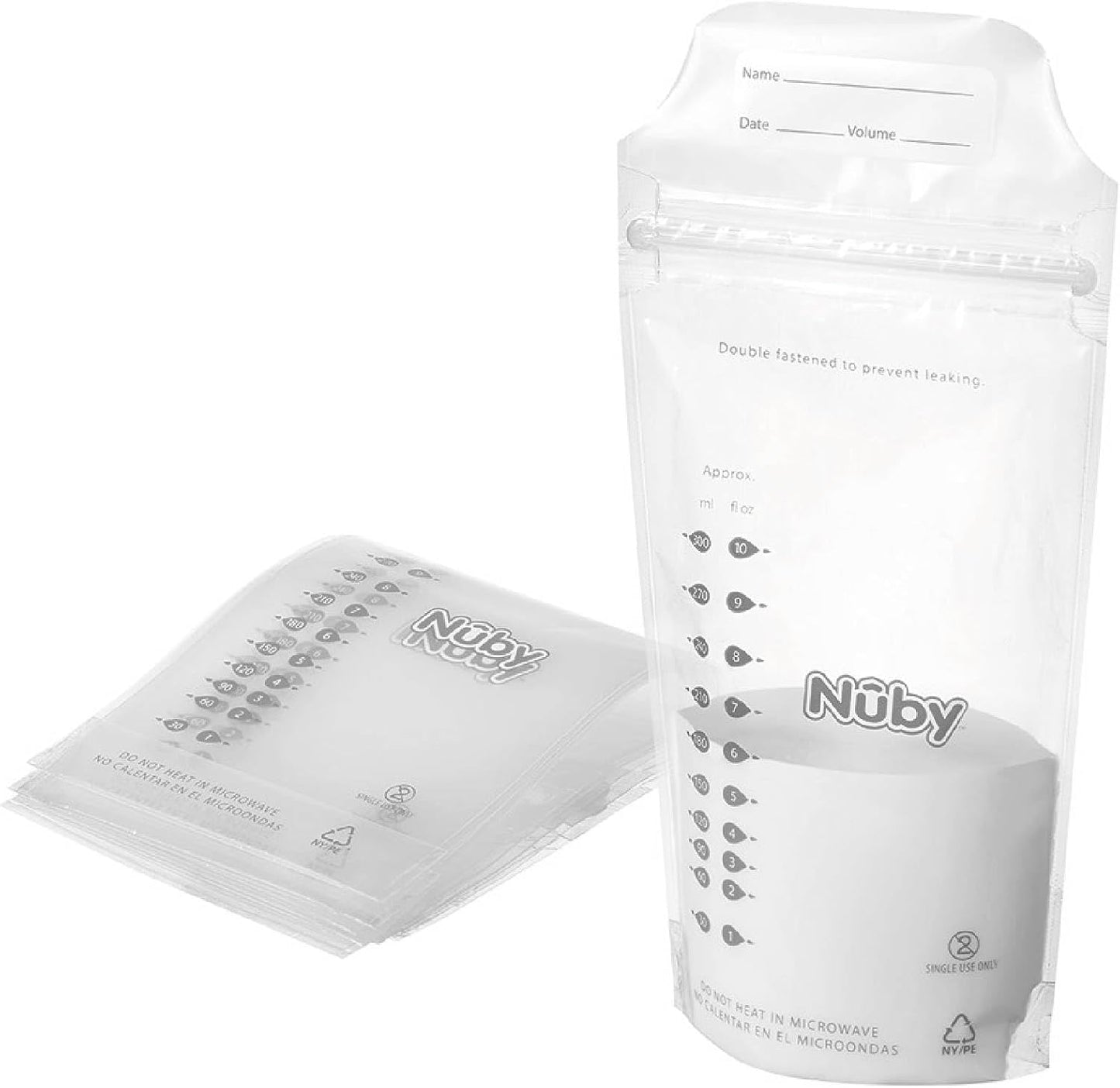 Nuby Milk Storage Bags (Clear)