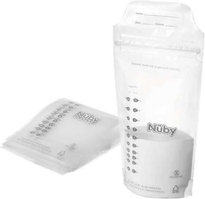 Nuby Milk Storage Bags (Clear)