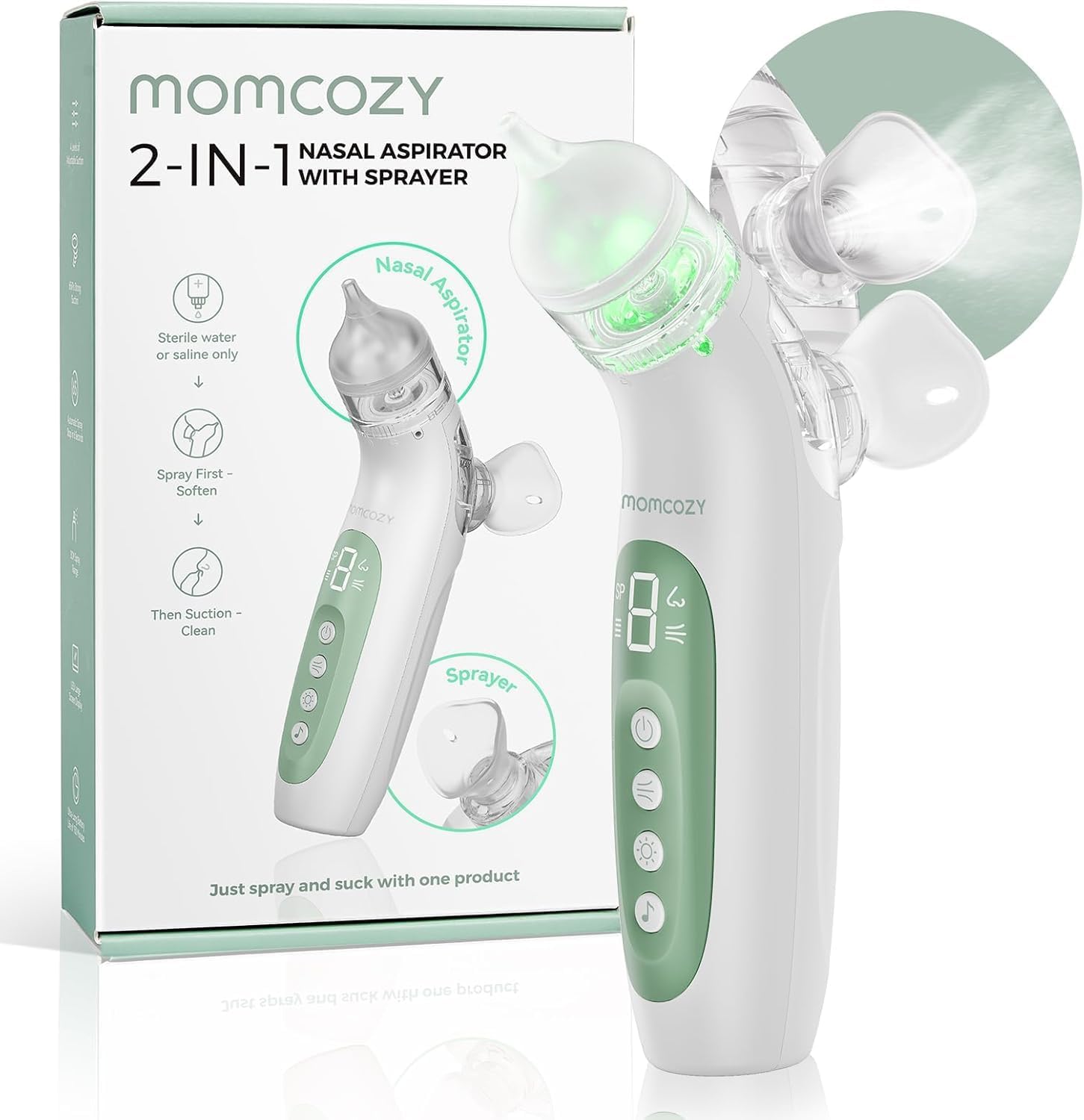 Momcozy BreezyClear™ 2-in-1 Spray & Suction Electric Nasal Aspirator