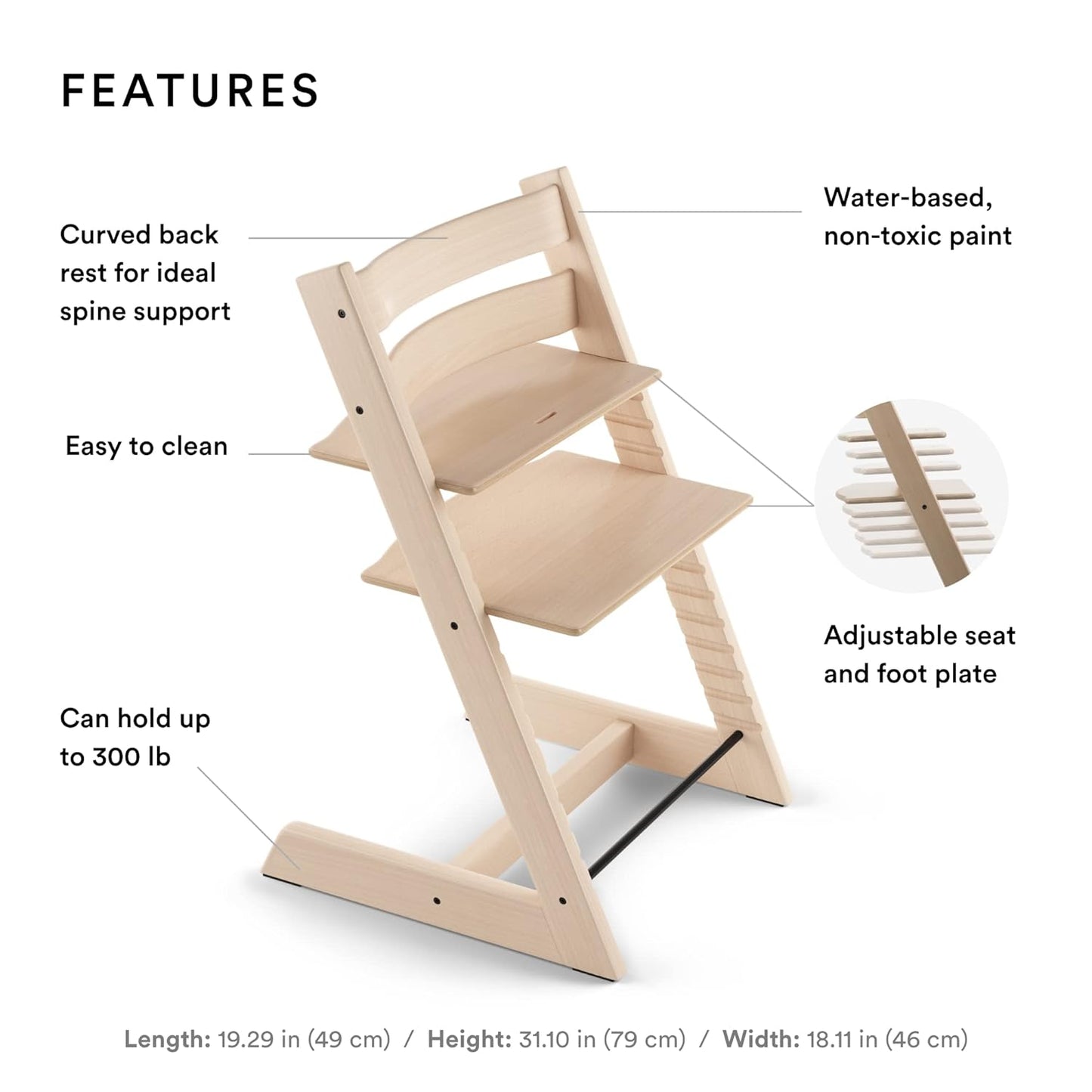 Stokke Tripp Trapp Chair (Adjustable and Convertible Chair)