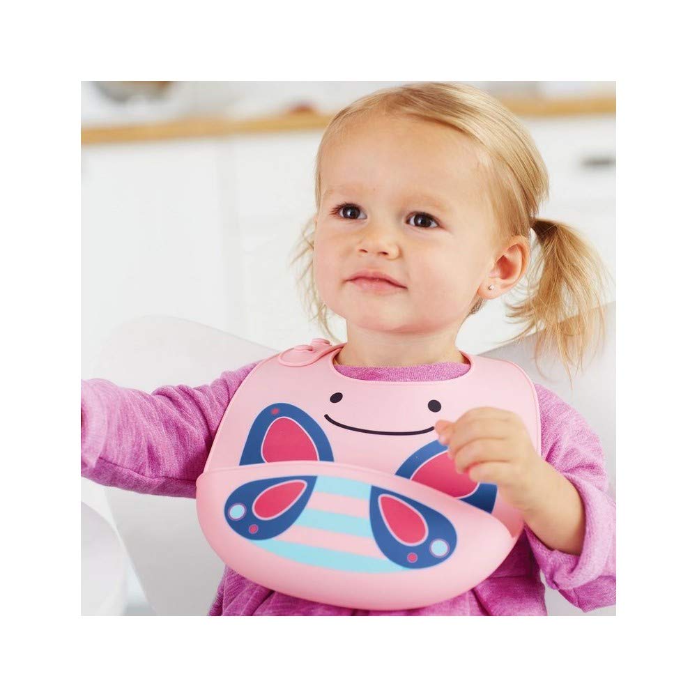 Skip Hop Zoo Fold & Go Silicone Bib