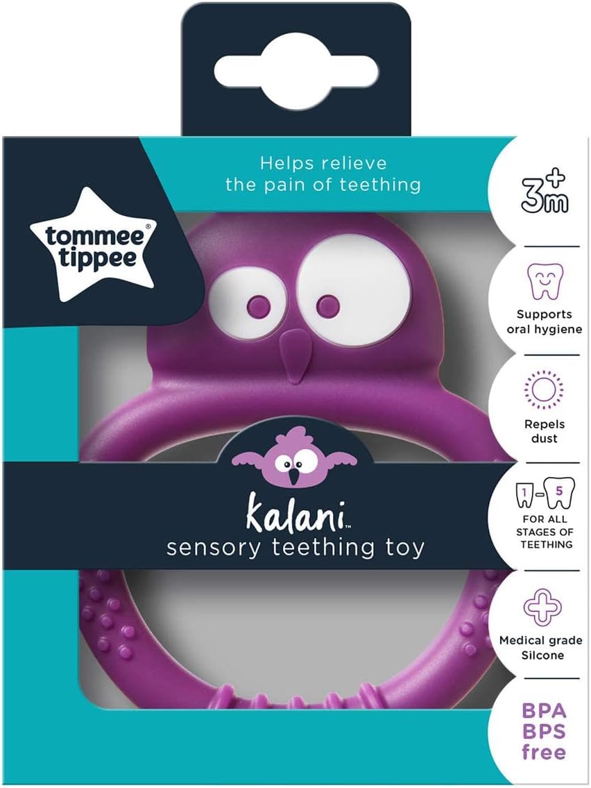 Tommee Tippee Kalani Mini Teether, Sensory Teething Toy (3 months+)