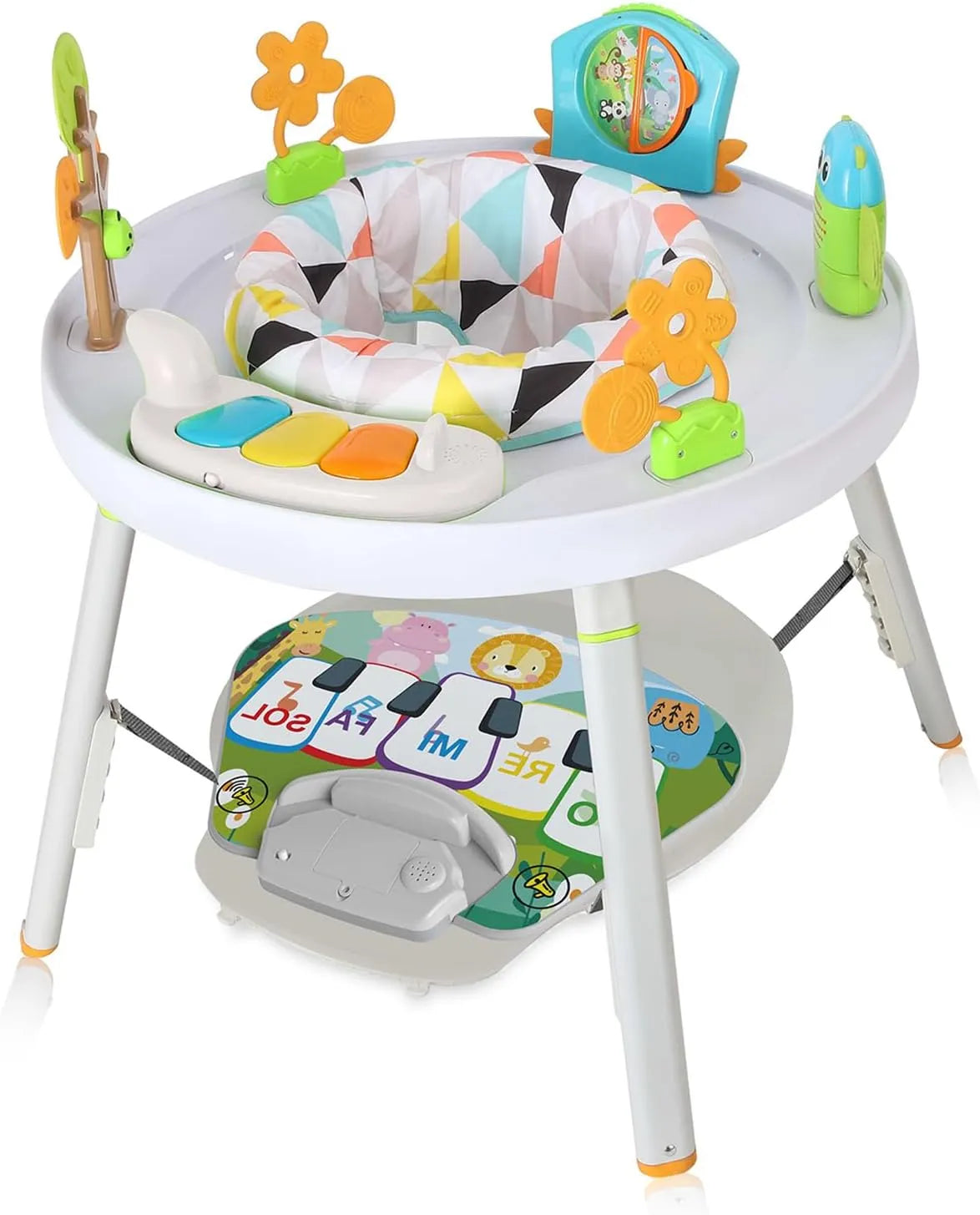 Teknum 4-In-1 Activity Jumper, Feeding Chair, Drawing Table, Playing Station With Musical Mat