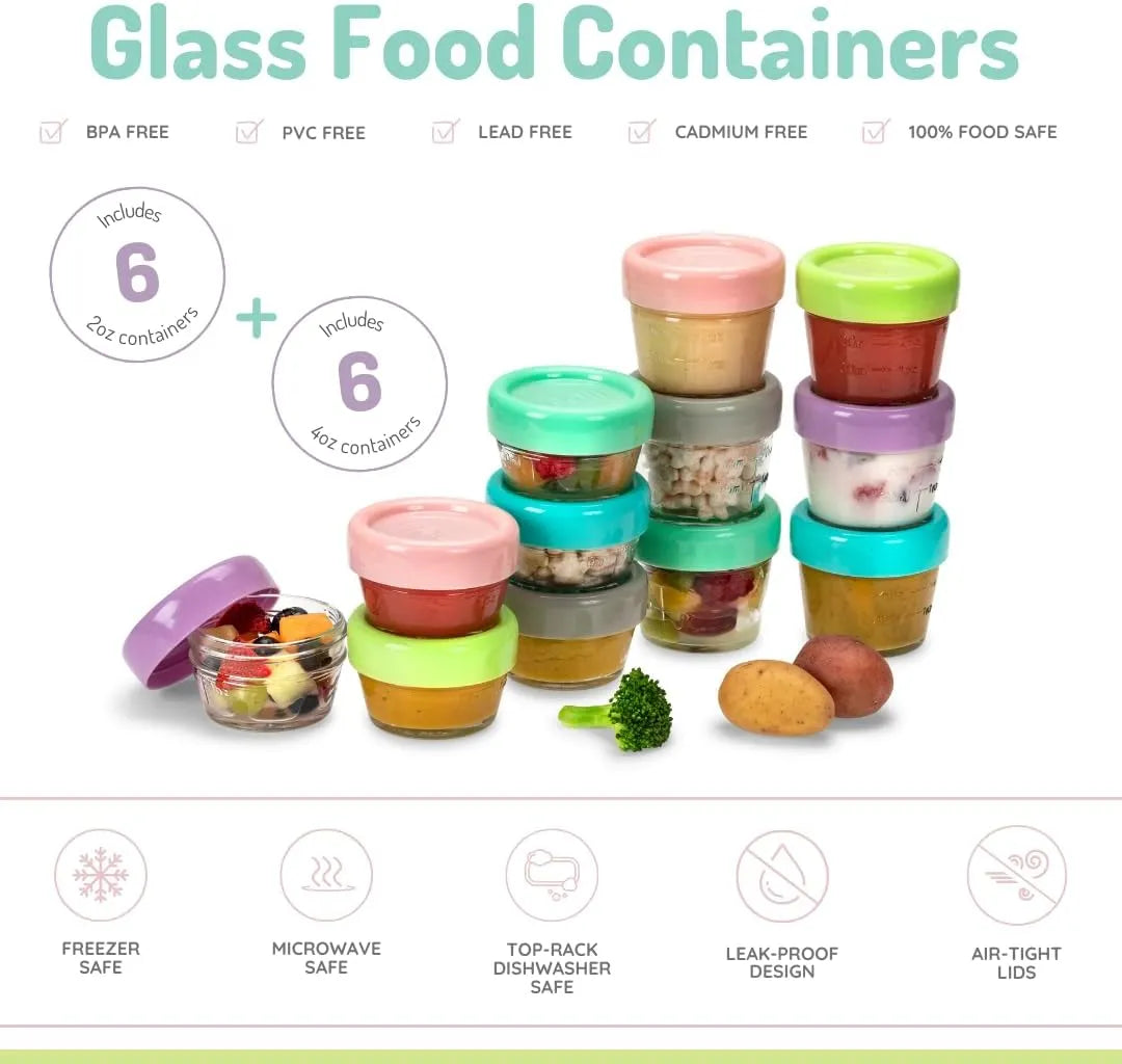 Melii Glass Food Storage Container - Pack of 6