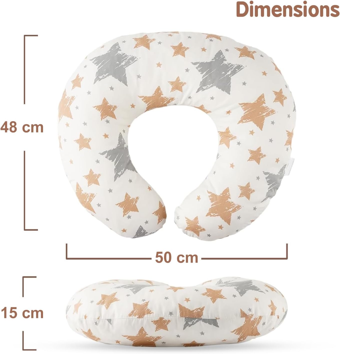 Little Story Baby Nursing and Feeding Pillow (Stars, 0-9 Months)