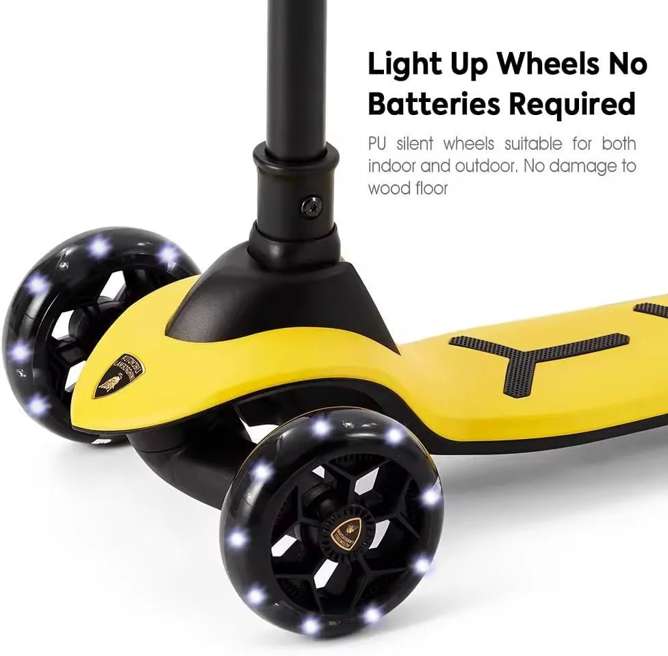 Lamborghini Kids Scooter With Adult Height (Yellow)
