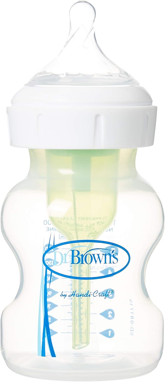 Dr Browns Plastic Wide-Neck Options+ Bottle, 1 Pack, 150ml