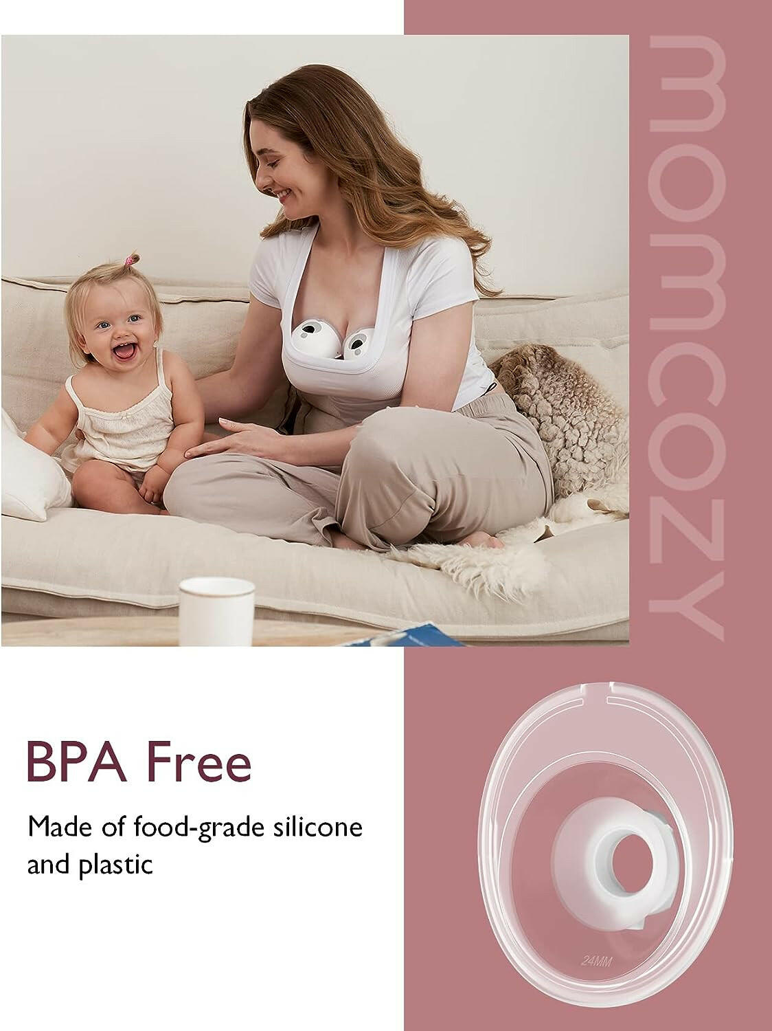 Momcozy Double-Sealed Flange Compatible with Momcozy M5.