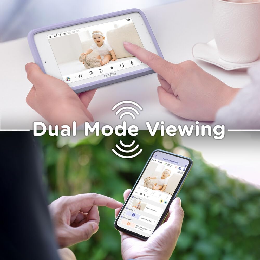 Hubble Nursery Pal Cloud Touch Smart Baby Monitor (White)
