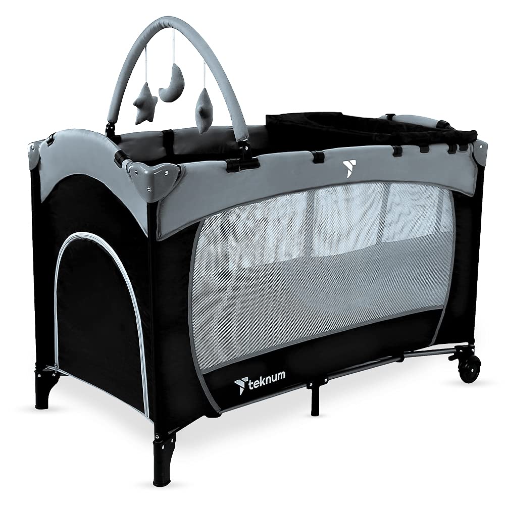 Teknum Explorer Playard and Cot (Grey)