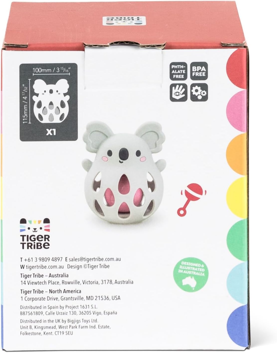 Tiger Tribe Silicone Rattle Koala