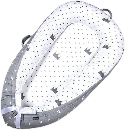 Little Story Soft Breathable Fiberfill Newborn Lounger Bed