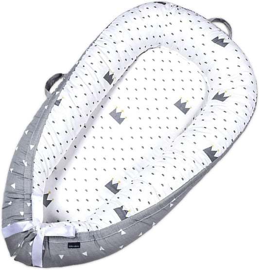 Little Story Soft Breathable Fiberfill Newborn Lounger Bed