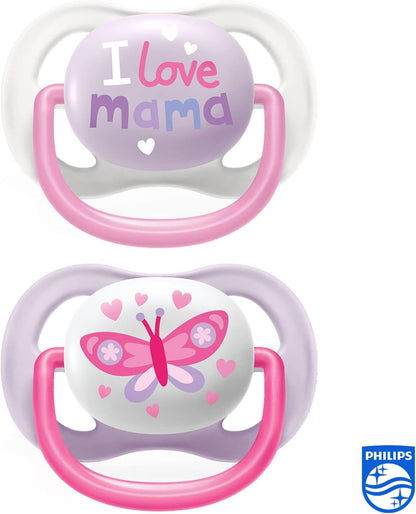 Philips Avent لهاية فائقـة التهوية (قطعتان) لعمر 0-6 أشهر - أحب أمي