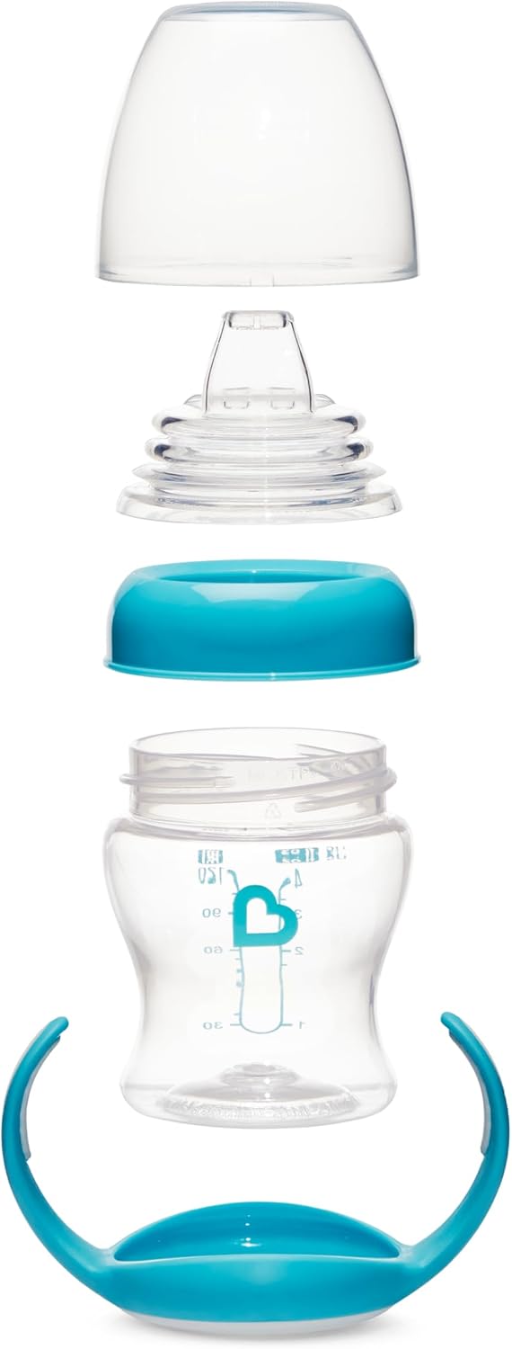 Munchkin Gentle Transition Clear Refreshed Design (Blue/Green, 4oz) - Pack of 2