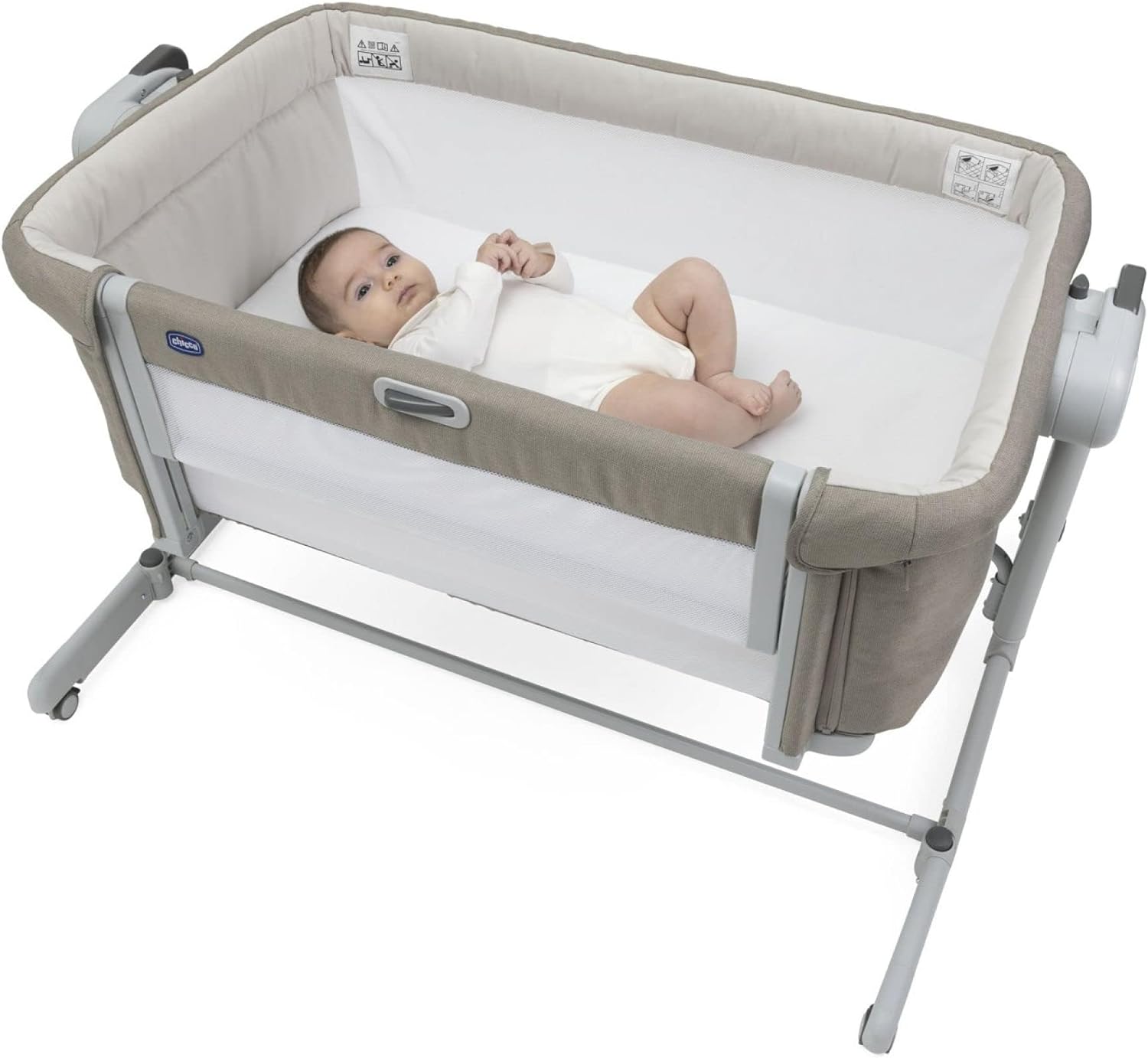 Chicco Next2Me Magic Evo Co-sleeping Crib, 0-6m, Desert Taupe