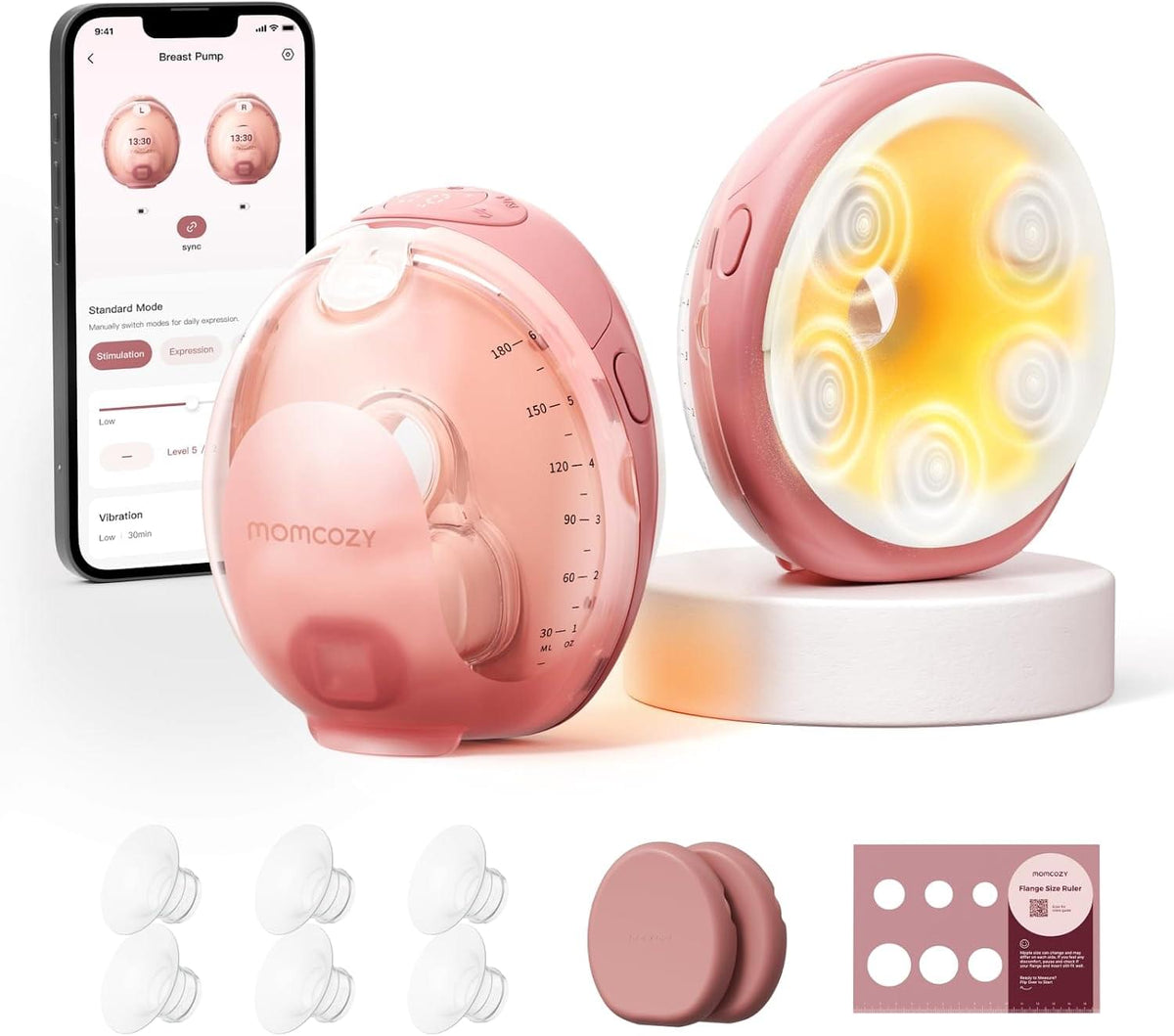 Momcozy Wellness 1 Warm Massage Wearable Breast Pump