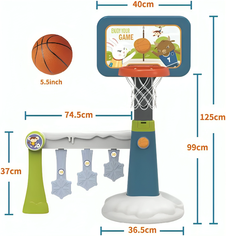 Kingsport Basketball 2-In-1 Set