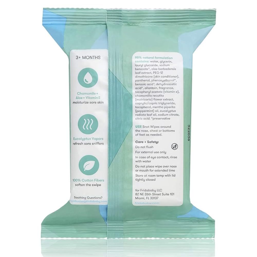 Frida Baby Breathefrida Baby Vapor Wipes for Nose, Chest, Feet: Alcohol Free, 30ct