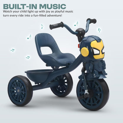 Baybee Blaze Kids Tricycle with Music & Storage – Blue